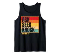 Ask Seek Knock Matthew 7:7 Christian Men Women Faith Design Canotta