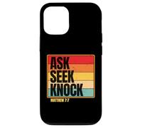 Ask Seek Knock Matthew 7:7 Christian Men Women Faith Design Custodia per iPhone 12/12 Pro