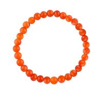 ASKFNASDKMFN Braccialetto elastico con pietre preziose arancioni naturali, unisex, gioielli in stile bohémien, regalo spirituale per tutti i giorni per Natale e oltre (corniola)