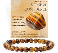 ASKFNASDKMFN Fiducia - Braccialetto con perline da 6 mm in pietra naturale semi preziosa, elastico, ideale come regalo per yoga