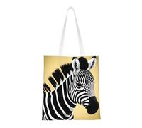 ASKhgg La zebra bianca e nera stampa la borsa di tela delle donne, borse a tracolla di grande capacità borse estetiche per il lavoro e lo shopping
