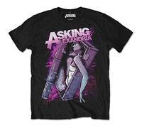 Asking Alexandria - T-Shirt # S Black Unisex # Coffin Girl