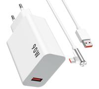 ASKUBSKU Caricatore 90W e Cavo USB C 90°Gradi per Xiaomi Poco X7 Pro F7