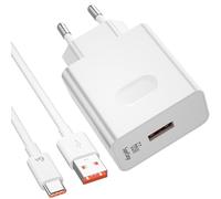 ASKUBSKU Caricatore USB e Cavo USB C per Honor 90 5G, 66W 6A Ricarica Rapida Adattatore Caricatore con Tipo C Cavo 1M per Honor 70 Lite 200 90 Lite Magic 6 Lite 6 Pro 5 Pad 9 MatePad Tablet