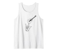 ASL I Love You Chitarra Manuale Sign Language Linea Continua Canotta