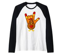 ASL I Love You, Maglia Tacchino del Ringraziamento Maglia con Maniche Raglan