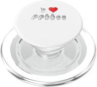 ASL Spells I Love Coffee - Camicia per amanti del caffè sordi ASL PopSockets PopGrip per MagSafe