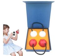 Aslatuas - Shaker a sfera ritmica, sfera ritmica in legno Kashaka | Strumento a percussione con lunghezza del cavo regolabile per KTV, lezioni di musica