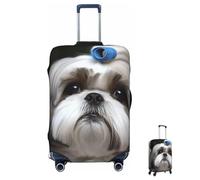 ASLKXOPEMG Copertura per bagagli 65-95 cm elastica per valigia, protezione per bagagli Shih Tzu per cani Shih Tzu, antigraffio, lavabile, per valigie da portare con sé, Nero , XL, Set Bagagli