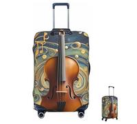 ASLKXOPEMG Copertura per bagagli 65-95 cm elastica per valigia, protezione per violino arte musicale, antigraffio, lavabile, protezione per valigie da portare con sé, Nero , L, Set Bagagli