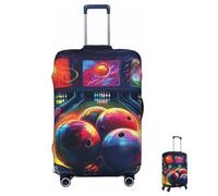 ASLKXOPEMG Copertura per bagagli 65-95 cm elastica per valigie, protezione per valigie da bowling, antigraffio, lavabile, da portare con sé, copertura decorativa, Nero , M, Set Bagagli