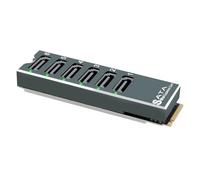 ASM1166 PCIe3.0 Scheda adattatore a 6 porte con velocità 6Gbps Installazione senza attrezzi e gestione dell'alimentazione per scheda di espansione di archiviazione server/PC PCIe