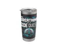 Asma Asmatico Breathing Is A Side Quest Bicchiere termico in acciaio inox doppia parete