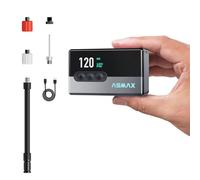ASMAX T40 Compressore Aria Portatile 150PSI/ 10,3Bar, Gonfiatore Elettrico | Spegnimento Automatico, Compatibile con Valvole Presta e Schrader, per Bici da Strada, MTB, E-Bike e Bici da Città