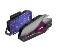 ASMAX Z1 Interfono Moto, Comunicazione Interfono Casco, Interfono Mesh da 1,8 km per 10 Piloti, Ricarica Rapida/Universale/Cancellazione del Rumore/IP67 Impermeabile, Singolo