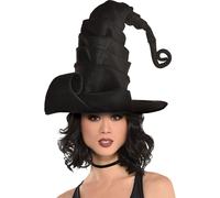 Asmcan Pieghe Alto Curvo Crooked Strega HaT Donna Halloween Accessorio Costume