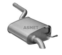 ASMET Silenziatore Marmitta Posteriore per VW Golf VI Variant AJ5 1K5 1K2