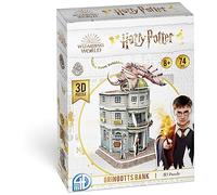 Asmodee-3D Bank 4D CWL|Harry Potter Banca di Gringotts |Puzzle 3D| età: 8+|1 Giocatore| Tempo di Partita: 120 MIN, 5.7" x 5.9" x 8.9", 4D51070