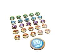 Asmodee Altered Premium Markers Gettoni da Gioco in Acrilico, Design Vivaci, Include Pennarelli per Primo Giocatore, Ancorato, Fugace, Addormentato e Boost Su, 26 Pezzi per TCG