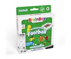 Asmodee BrainBox Pocket - Squadre di calcio internazionali - Gioco di carte da viaggio divertente ed educativo - a partire da 8 anni - 1 giocatore o più - 10 minuti di tempo di gioco