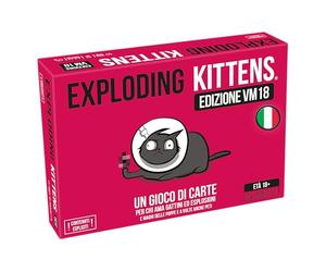 Asmodee - EXPLODING KITTENS: EDIZIONE VM18 - Gattini Esplosivi Decisamente Sopra le Righe - Party Game per Adulti - Carte da Gioco Esclusiva Amazon - 2-5 Giocatori - 18+ Anni - Ed. in Italiano