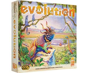 Asmodee Funforge Evolution - Gioco da Tavolo per Adulti e Bambini a Partire dai 12 Anni - Universo preistorico - Guida i Tuoi Soldi Attraverso l'età - 2 a 6 Giocatori - 60 min - Versione Francese