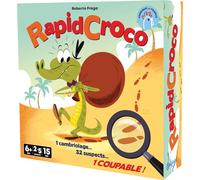 Asmodee - RAPIDCROCO - Gioco di carte di velocità e osservazione per bambini dai 6 anni - Trova il coccodrillo colpevole - Gioco da tavolo di viaggio - Scatola di metallo - 2-5 giocatori - 15 min - in