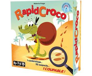 Asmodee - RAPIDCROCO - Gioco di carte di velocità e osservazione per bambini dai 6 anni - Trova il coccodrillo colpevole - Gioco da tavolo di viaggio - Scatola di metallo - 2-5 giocatori - 15 min - in