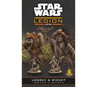 Atomic Mass Games | Star Wars Legion Logray & Wicket | Espansione Comandante, Compatibile Con Star Wars Legion, 2 Miniature In Plastica, 7 Carte Comando, Comandanti Ewok | 2 Giocatori | 90 Min