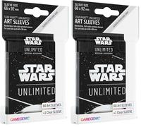 Asmodee Star Wars Unlimited White Art Sleeves - Officially Licensed Pack of 60 Art Sleeves And 1 Clear Sleeve, Optimized Size for Star Wars Unlimited And Other TCG And LCG Games, Made by Gamegenic