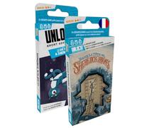 Asmodee - UNLOCK! Sherlock Holmes + Il gatto del signor Schrödinger - Gioco Escape Game per bambini e adulti, giochi di carte dai 10 anni, versione francese, Space Cowboys