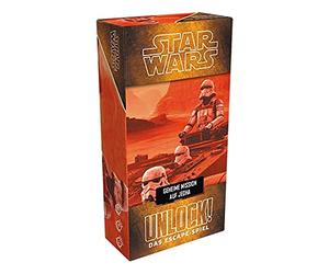 Asmodee, Unlock! Star Wars - Missione segreta su Jedha, gioco di famiglia, gioco di puzzle, 1-6 giocatori, dai 10+ anni, 60+ minuti, tedesco