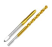 ASNOMY Set di maschi filettati M3 x 0,5 e punte da 2,5 mm, HSSG, filettatura filettata, set di maschietti
