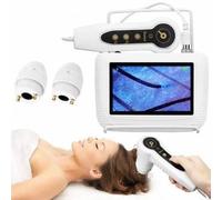 ASnwpaK Analizzatore Diagnostico della Pelle, Rilevatore Professionale di Amplificazione del Follicolo del Cuoio Capelluto, Tester del Pigmento della Pelle con Schermo da 5” + Obiettivo 50x/200x