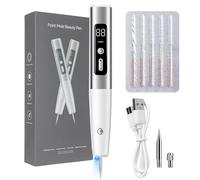 ASnwpaK Penna al Plasma (15 Livelli Regolabili), Rimozione di Escrescenze Cutanee, nei, Verruche, Macchie Scure, Lentiggini, Macchie Piatte, per Casa, Centro Estetico, con Display E Luce.,Silver