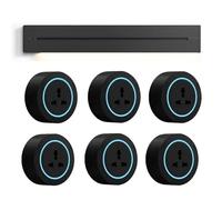 ASnwpaK Presa Elettrica da Binario (40-100cm), Presa Elettrica Staccabile, Presa Elettrica da Binario Mobile da Parete 8000W 32A, con Interfaccia USB+Typec/Luce Calda, per Casa, Ufficio,6pcs-50cm