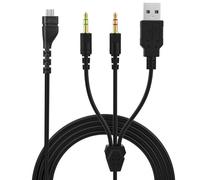 Asobilor Arctis 3 5 7 Pro Cavo di ricambio, 2 m TPE Gaming Headset Lead | Mini USB a microfono audio da 3,5 mm con USB RGB per SteelSeries Arctis 3 5 7 Pro,