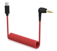 Asobilor Cavo da USB C a microfono da 3,5 mm per Rode Wireless Pro GO II ME, Hollyland Lark M1 M2 150 Max Duo, DJI Mic 2 1 - Cavo patch audio a spirale compatibile con iPhone 16 15 Pro Max Plus