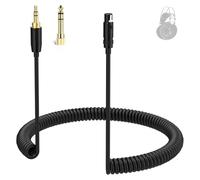 Asobilor Cavo di ricambio a spirale per AKG K702 Q701 K712, jack da 3,5 mm a mini-XLR, estensibile da 1,4 a 3 m con adattatore da 6,35 mm, compatibile con cuffie K240S K271 MKII