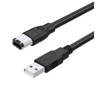 Asobilor Cavo FireWire da 6 pin a USB 2.0, cavo adattatore IEEE 1394 1394a a USB-A per stampante, scanner e hard disk, cavo convertitore passivo, non per schede audio e interfacce audio.
