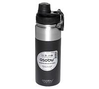 ASOBU - ALPINE FLASK - BOTELLA AISLADA DE ACERO INOXIDABLE 530ML NEGRO