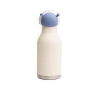 ASOBU Bestie Borraccia per bambini con cannuccia, in acciaio inox, isolata, 420 ml, con testa di pecora, a prova di perdite e senza BPA