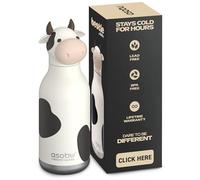 Asobu Bestie - Borraccia termica in acciaio inox con cannuccia, 460 ml