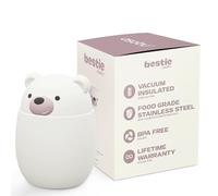 asobu Bestie - Contenitore per alimenti, in acciaio inox, isolamento sottovuoto, con divertente coperchio in silicone, mantiene il cibo caldo o freddo per ore, ideale per pasti in viaggio