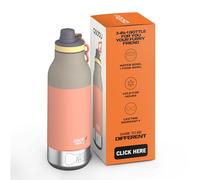 ASOBU Borraccia Buddy Pastel Peach Orange 1l perfetta per chi ama condividere ogni avventura con il proprio amico a quattro zampe