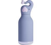 asobu Bestie Borraccia termica in acciaio inox, con testa a forma di animale morbido, rimovibile, per bambini e ragazzi, con cannuccia flessibile, riutilizzabile, da 473,6 g (elefante)