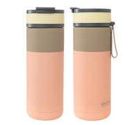 Asobu Borraccia termica per bevande calde e fredde, da 590 ml, foderata in ceramica, con coperchio 2 in 1, resistente bottiglia da viaggio con coperchio a prova di perdite, in acciaio inox a doppia