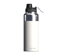 ASOBU - MIGHTY ALPINE FLASK - BOTELLA AISLADA DE ACERO INOXIDABLE PARA EXTERIORES DE 1,2 LITROS BLANCO