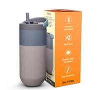 asobu Orbit, borraccia termica da 900 ml, elegante bottiglia termica con coperchio pop-up e maniglia per il trasporto, perfetta per caffè freddo, viaggi e idratazione elegante