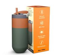 asobu Orbit, borraccia termica da 900 ml, elegante bottiglia termica con coperchio pop-up e maniglia per il trasporto, perfetta per caffè freddo, viaggi e idratazione elegante